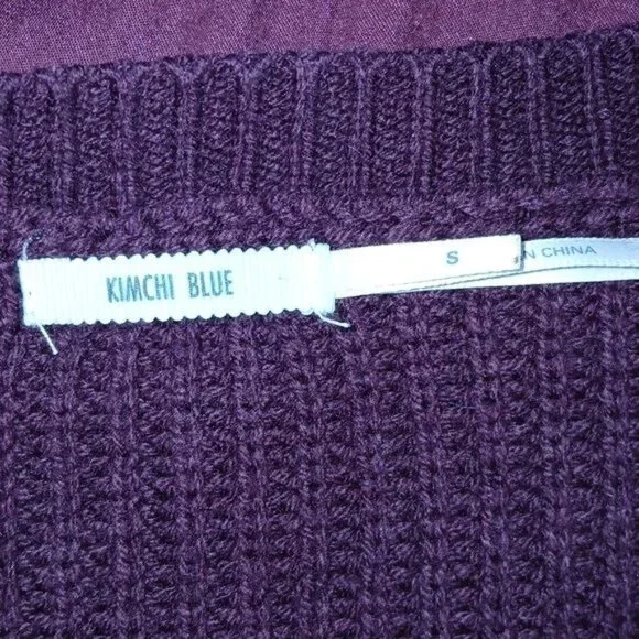 Urban Outfitters Kimchi Blue Maroon Knit Peplum Sweater - Picture 5 of 5